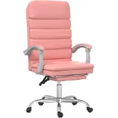 Syfax Fauteuil de massage inclinable de bureau Rose Similicuir