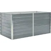 Syfax Jardinière 160 x 80 x 77 cm Gris Acier galvanisé