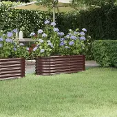 Prolenta Maison Exclusive - Lit surélevé de jardin Acier galvanisé marron