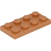LEGO 250 pièces 3020 Plaques 2x4 Part Basic 250 Nougat moyen