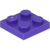 LEGO 2x2 plaques 3022 - 100 pièces violet foncé