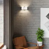Silamp Applique Murale Double Cylindre Blanc pour Ampoule G9