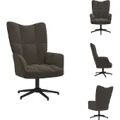 vidaXL Fauteuil relax gris foncé velours - Fauteuil