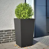 Prolenta Maison Exclusive - Bac à plantes noir 45x45x75 cm en acier