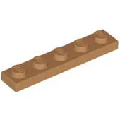 LEGO 1x5 Plaque 78329 - 250 pièces Nougat moyen