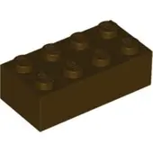 LEGO brique 2x4 3001 - 50 pièces brun foncé