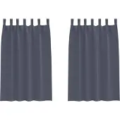 vidaXL Rideaux occultants avec anneaux 2 pcs Anthracite 175 x 140 cm