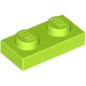 LEGO 250x 1x2 plaques 3023 - Plaque Lime - Lime