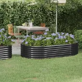 Prolenta Maison Exclusive - Lit surélevé de jardin Acier galvanisé Anthracite
