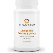 Vita-World GmbH Extrait de champignon Chaga 500 mg gélules 100 pcs