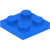 LEGO 2x2 plaques 3022 - 250 pièces bleu