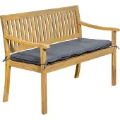 Happy Garden Banc en acacia SIMILAN - coussins gris