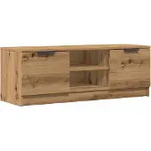 Syfax Meuble TV chêne artisanal 102x35x36,5 cm bois d'ingénierie