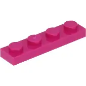 LEGO 1x4 plaque 3710 - 100 pièces magenta