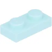 LEGO 50x 1x2 assiettes 3023 - Assiette Light Aqua - Light Aqua