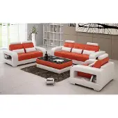 JV Möbel Ensemble De Sièges 3+1+1 En Cuir Design