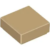 LEGO 250 pièces , pièce c. 3070, beige foncé (dark tan)