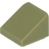 LEGO : 100x briques inclinées/boucles en vert olive
