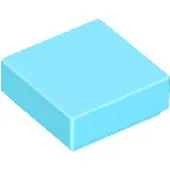 LEGO 50 pièces , pièce c. 3070, cyan moyen (cyan moyen).