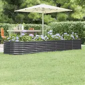Prolenta Maison Exclusive - Lit surélevé de jardin Acier galvanisé Anthracite