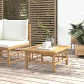 Prolenta Table de jardin exclusive, dimensions 65x55x30 cm, en bambou