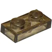 LEGO 50x 1x2 assiettes 3023 - Assiette Trans - Marron - Trans-Marron