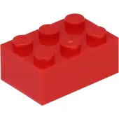 LEGO brique 2x3 3002 - 50 pièces rouge