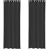 vidaXL Voile Rideaux avec illets 2 pcs. noir 140x260 cm