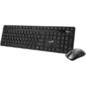 Genius KM-8216S Ensemble clavier et souris, sans fil, CZ+SK, 2.4GHz, mini récepteur USB, touches Copilot, noir