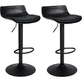CLP lot de 2 tabourets de bar Aveiro en similicuir