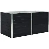 Syfax Jardinière 160 x 80 x 45 cm Acier galvanisé Anthracite
