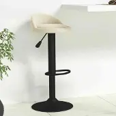 Prolenta Maison Exclusive - Tabouret de bar en velours crème