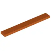 LEGO 1x8 tuiles 4162 - 50 pièces orange foncé