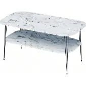 AEA Table basse en bois blanc de style moderne