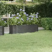 Prolenta Maison Exclusive - Lit surélevé de jardin Acier galvanisé Anthracite