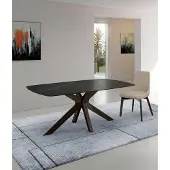 STONES Gemini Table Fixe (180X90X76 Cm) En Céramique Noire