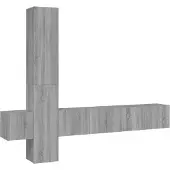 Syfax Ensemble de meubles TV 5 pcs Sonoma gris Bois d'ingénierie