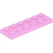 LEGO 2x6 planche 3795 - 100 pièces rose clair