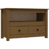 Sonstiges Meuble TV Marron miel 79x35x52 cm Bois de pin massif