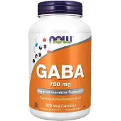 Sonstiges GABA 750 mg 200 gélules végétales Now Foods