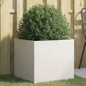 Prolenta Maison Exclusive - Bac à plantes blanc 49x47x46 cm en acier