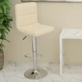 Prolenta Maison Exclusive - Tabouret de bar en similicuir crème