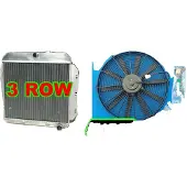 OEM Refroidisseur en aluminium, 3 rangées, refroidissement hautement efficace, radiateur et ventilateur