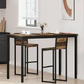 Prolenta Maison Exclusive - Table haute en aggloméré, forme rectangulaire