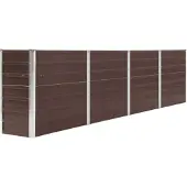 Syfax Jardinière 320x40x77 cm Acier galvanisé Marron