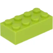 LEGO 100 x briques 2 x 4, vert lime