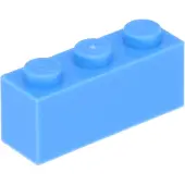 LEGO 50 pièces 3622 Brick 1x3 Part Basic Bricks 50 Middle Blue