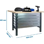 Simonwork (bancos De Trabajo) Bt6 5box Workbench 865x1500x750 Mm Argenté
