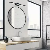 Zuma Line Applique murale LED ARVI noire 20 W, blanc neutre, 2400 lm, métal, dim. : 4 x 60 x 9 cm, IP20,