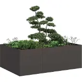 Prolenta Maison Exclusive - Bac à plantes noir 120x80x40 cm en acier
